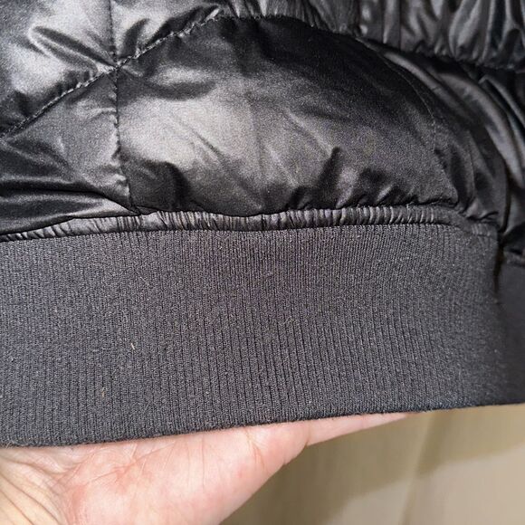 Athleta 1X Black Bomber Style Full Zip Puffer Winter Jacket - Picture 11 of 16